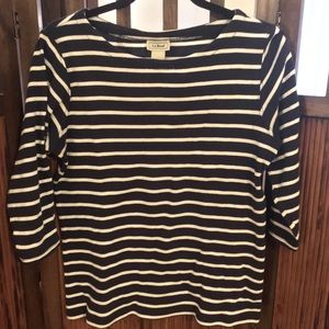 L.L. Bean Striped Boatneck Top